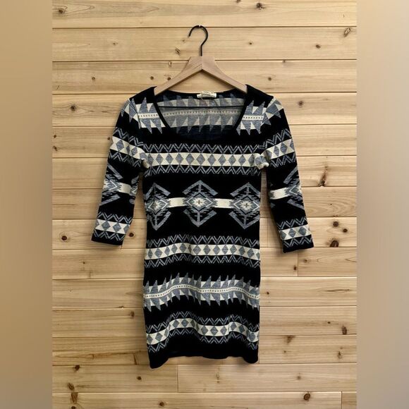 Denim & Supply Ralph Lauren Size Small Aztec Print Elbow Sleeve Dress - Picture 1 of 11